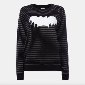 Zoe Karssen Black & White Striped Bat Sweatshirt